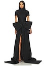 view 1 of 3 Oversized Bow Detail Gown in Black
