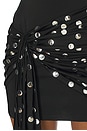 view 4 of 4 Polka Dot Overlay Detail Mini Dress in Black & Silver