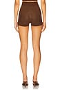 view 4 of 6 Rhinestone Embroidered Short in Brown