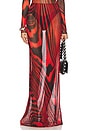 view 1 of 6 Mesh Maxi Skirt in Red & Black