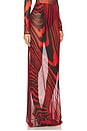 view 2 of 6 Mesh Maxi Skirt in Red & Black