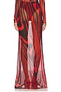 view 4 of 6 Mesh Maxi Skirt in Red & Black