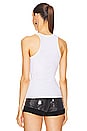 view 3 of 6 Payette Flower Brooch Rib Tank Top in White