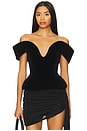view 1 of 4 Off Shoulder Velvet Top in Black