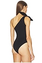 view 4 of 5 One Shoulder Bow Bodysuit in Black
