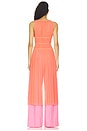 view 3 of 3 Ruched Halter Neck Mesh Top in Pink