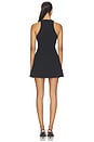 view 3 of 4 Supergirl Crystal Logo Embroidered Halterneck Mini Dress in Black & Silver