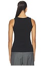 view 3 of 5 Supergirl Crystal Logo Embroidered Tank Top in Black