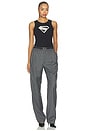 view 4 of 5 Supergirl Crystal Logo Embroidered Tank Top in Black