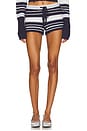 view 1 of 6 Surfside Striped Knit Short in Ocean Blue