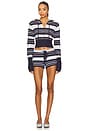 view 5 of 6 Surfside Striped Knit Short in Ocean Blue