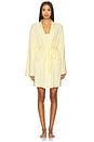view 2 of 6 Butter Robe in Lemon Pinstripe