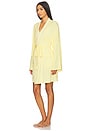 view 4 of 6 Butter Robe in Lemon Pinstripe