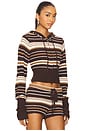 view 2 of 4 Surfside Striped Knit Zip Up in Sand Dune