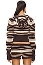 view 3 of 4 Surfside Striped Knit Zip Up in Sand Dune