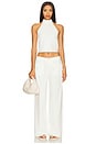 view 5 of 6 Frances Eyelet Pant in White Hydrangea