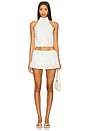 view 5 of 6 Frances Eyelet Skirt in White Hydrangea