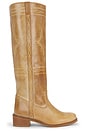 view 1 of 5 Ann Gaucho With Western Stitching Boot in Light Tan Escovado
