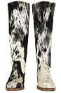view 4 of 5 Ann Gaucho Boot in Black & White