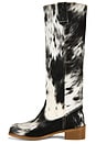 view 5 of 5 Ann Gaucho Boot in Black & White