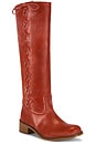 view 2 of 5 Ann Gaucho Boot With Side Laces in Mudy Red