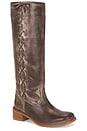 view 2 of 5 Ann Side Laces Gaucho Boot in Dark Brown