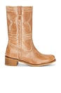 view 1 of 5 Julia Western Stitch Gaucho Boot in Dark Tan