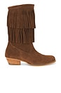 view 1 of 5 Celina Fringes Boot in Dark Brown