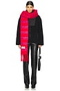view 1 of 1 Fluffy Stripe Scarf in Pink & Red