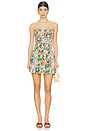 view 2 of 4 Fleur Shirred Mini Dress in Orange Wrappers