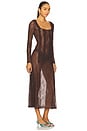 view 2 of 3 Raphi Lace Midi Dress in Coffee