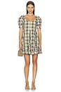 view 1 of 4 VESTIDO SABINA MINI GODET  in Cardamom Mix	Check