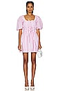 view 1 of 3 Amelie Mini Dress in Pink Stripe Mix