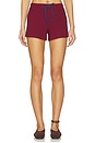 view 2 of 6 Rylee Waffle Short in Burgundy