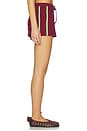 view 3 of 6 Rylee Waffle Short in Burgundy