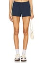 view 1 of 6 Pippa Waffle Short in Navy & Yellow