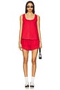 view 5 of 6 Mafalda Frilly Tie Boxer Shorts in Red Cherry