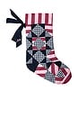 view 1 of 2 MEDIAS XMAS STOCKING in Blue Patchwork