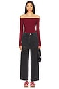 view 5 of 6 Drew Wide Leg Jeans in Washed Black