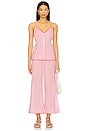 view 5 of 6 Cosima Relaxed Trouser in Pink Stripe
