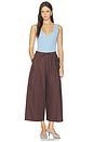 view 5 of 6 PANTALON TATIANA CULOTTE  in Chocolate