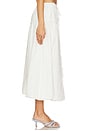 view 3 of 6 Agatha Puff Midi Skirt in White