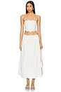 view 5 of 6 Agatha Puff Midi Skirt in White