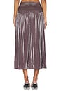 view 4 of 6 Layla Midi Skirt in Glass Satin