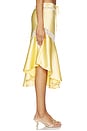 view 2 of 6 Delphia Satin Midi Skirt in Yellow