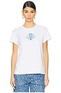 view 2 of 5 Flower Basket Shrunken Tee in White