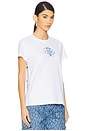 view 3 of 5 Flower Basket Shrunken Tee in White