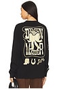 view 1 of 6 Cow Bow Long Sleeve Tee in Charcoal