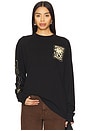 view 2 of 6 Cow Bow Long Sleeve Tee in Charcoal