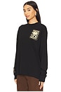 view 4 of 6 Cow Bow Long Sleeve Tee in Charcoal